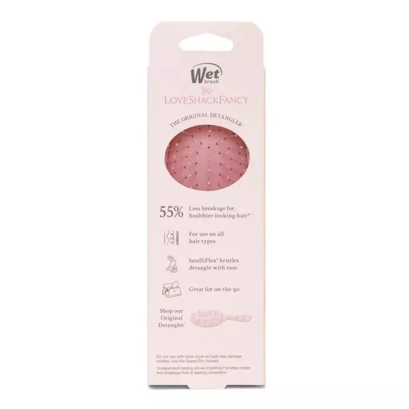 NIB LoveShackFancy x Wet Brush Mini Detangler brush in Rose Beaux - Picture 3 of 7